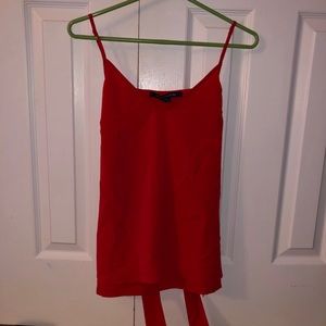 French Connection spaghetti strap, front-tie shirt